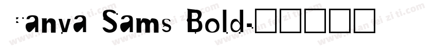 Canva Sams Bold字体转换